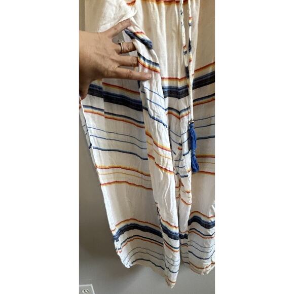 Boho Striped Romper tube top jumpsuit Coverup Boho Fairy Med Hawaii Beach Resort - Picture 9 of 9